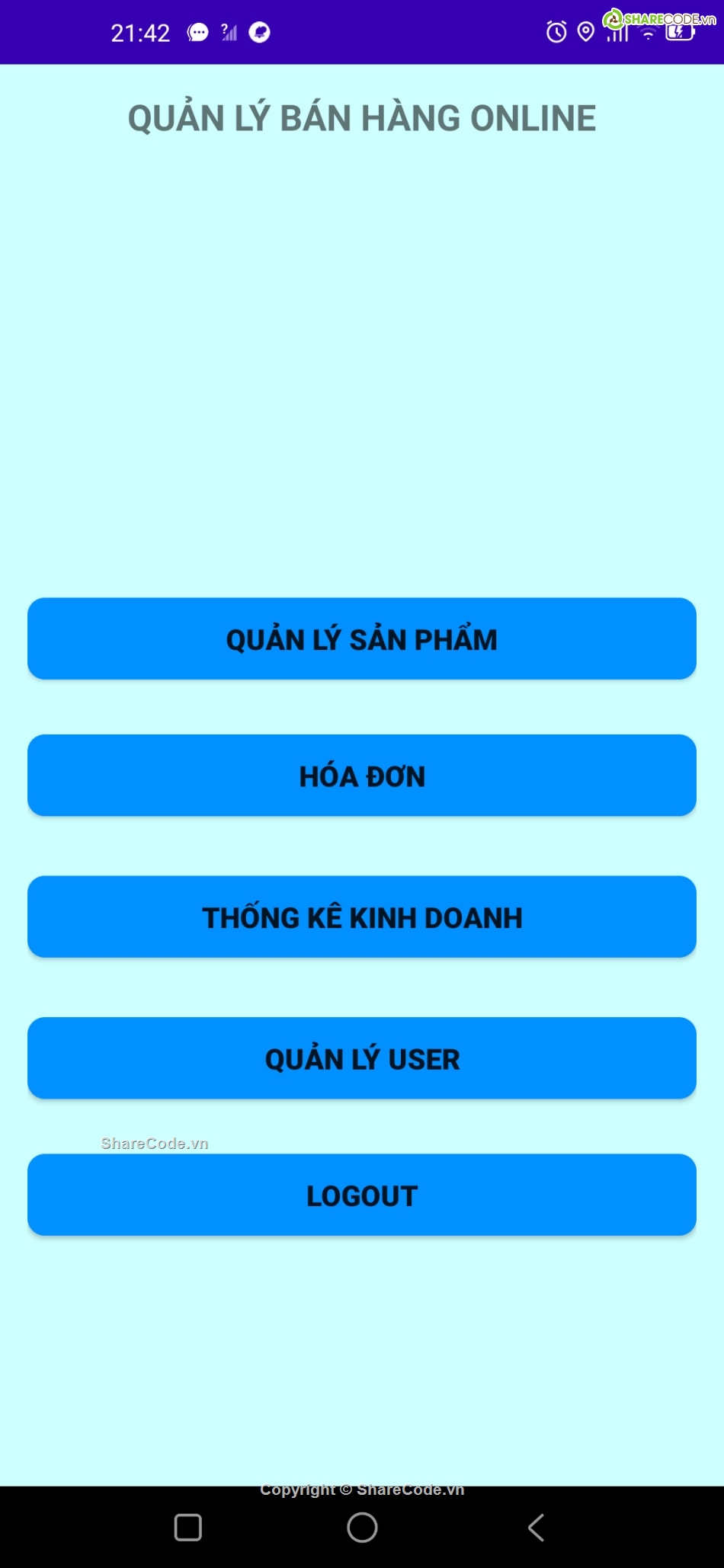 Android bán hàng online,quản lý bán hàng android,Code quản lý bán hàng,Source quản lý bán hàng